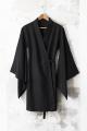 lniane kimono długie czarne