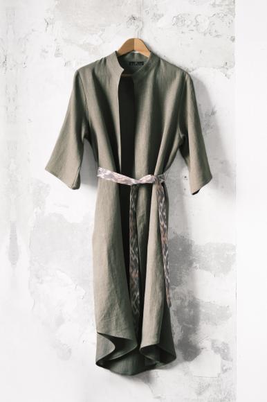 LNIANY PŁASZCZ: AVOCADO