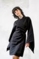 czarne lniane kimono