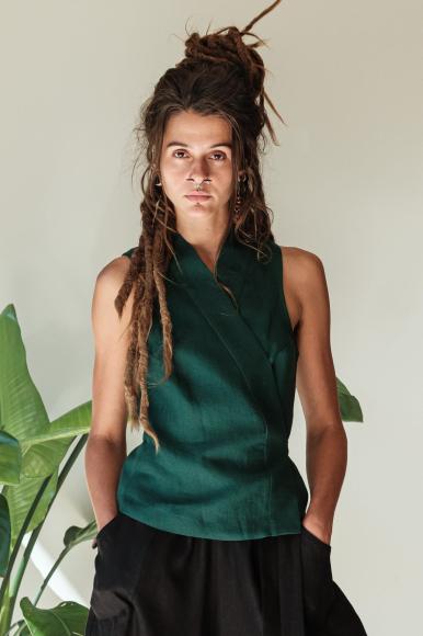 KAMIZELKA LNIANA - ZIELONA