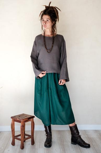 SPODNIE SAMURAI LNIANE - BUTELKOWA ZIELEŃ